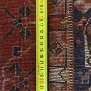 Antique handmade Persian Qashqai nomadic rug – blue background 94x112cm