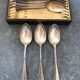 Series of 12 teaspoons in silver metal