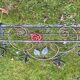 coat rack, hat rest 4 hooks wrought iron polychrome floral decoration
