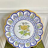 Hand-painted ceramic cake plate