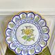 Hand-painted ceramic cake plate