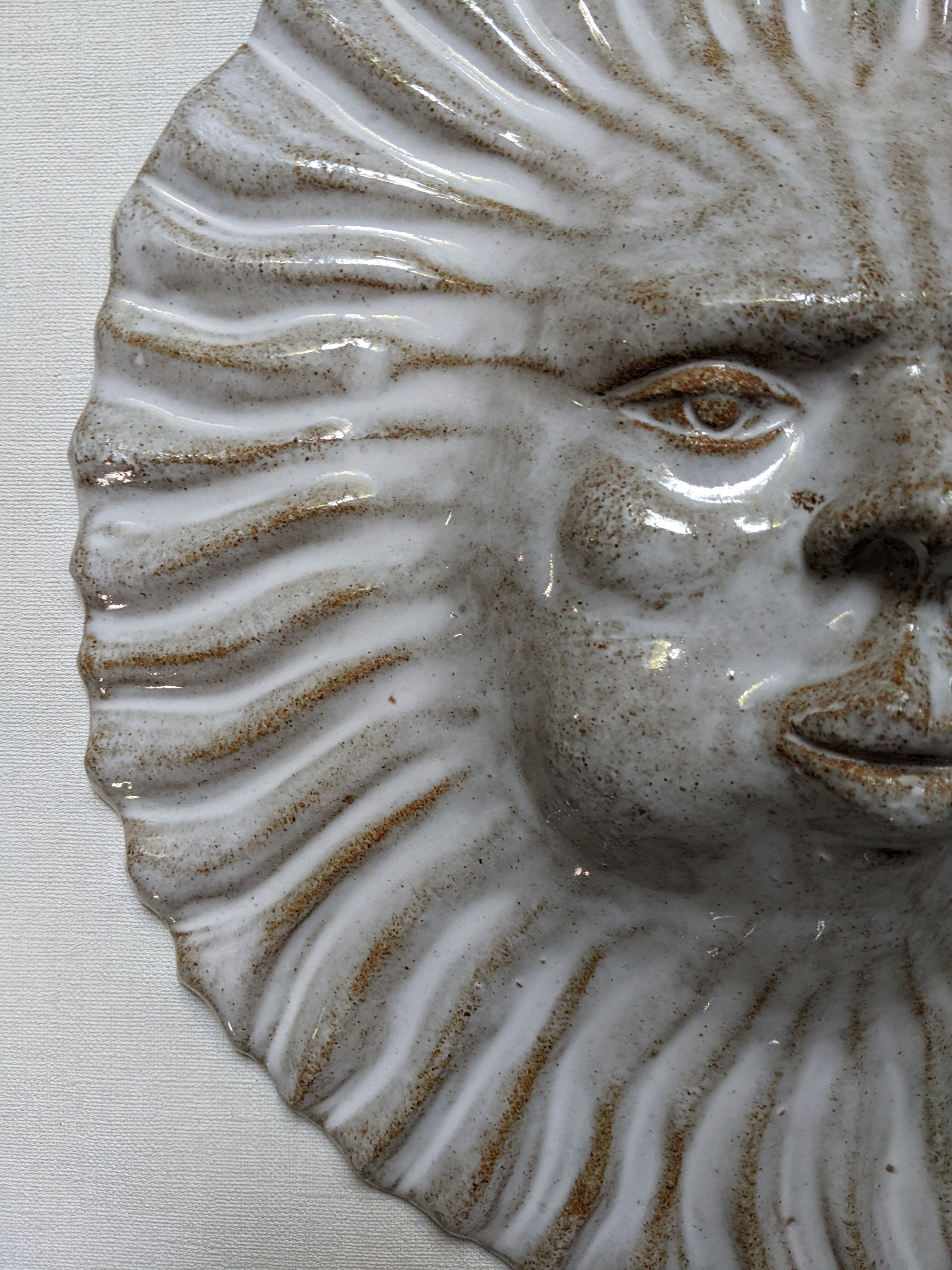 Handcrafted ceramic wall sun
