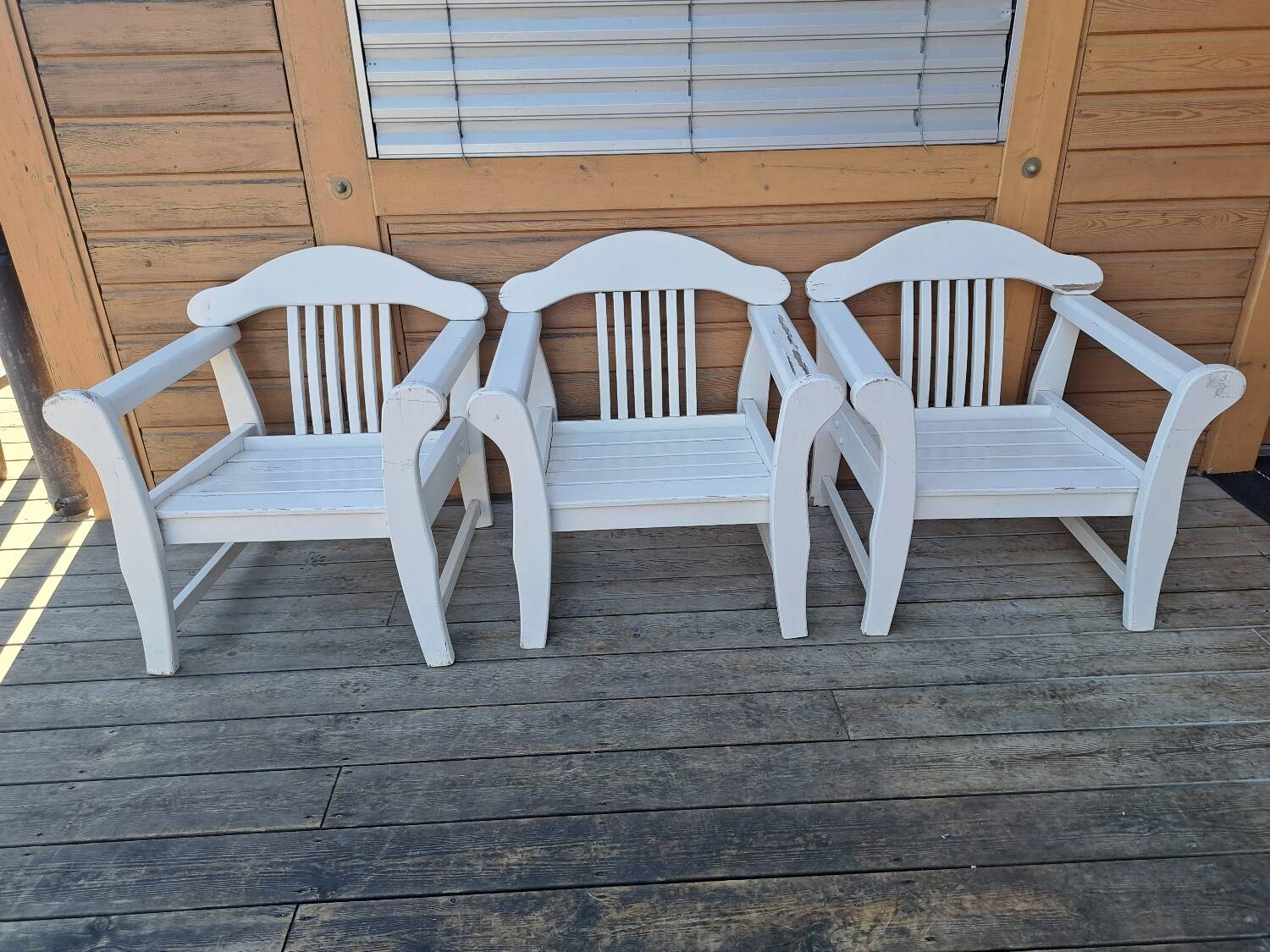 Vintage wooden outdoor furniture