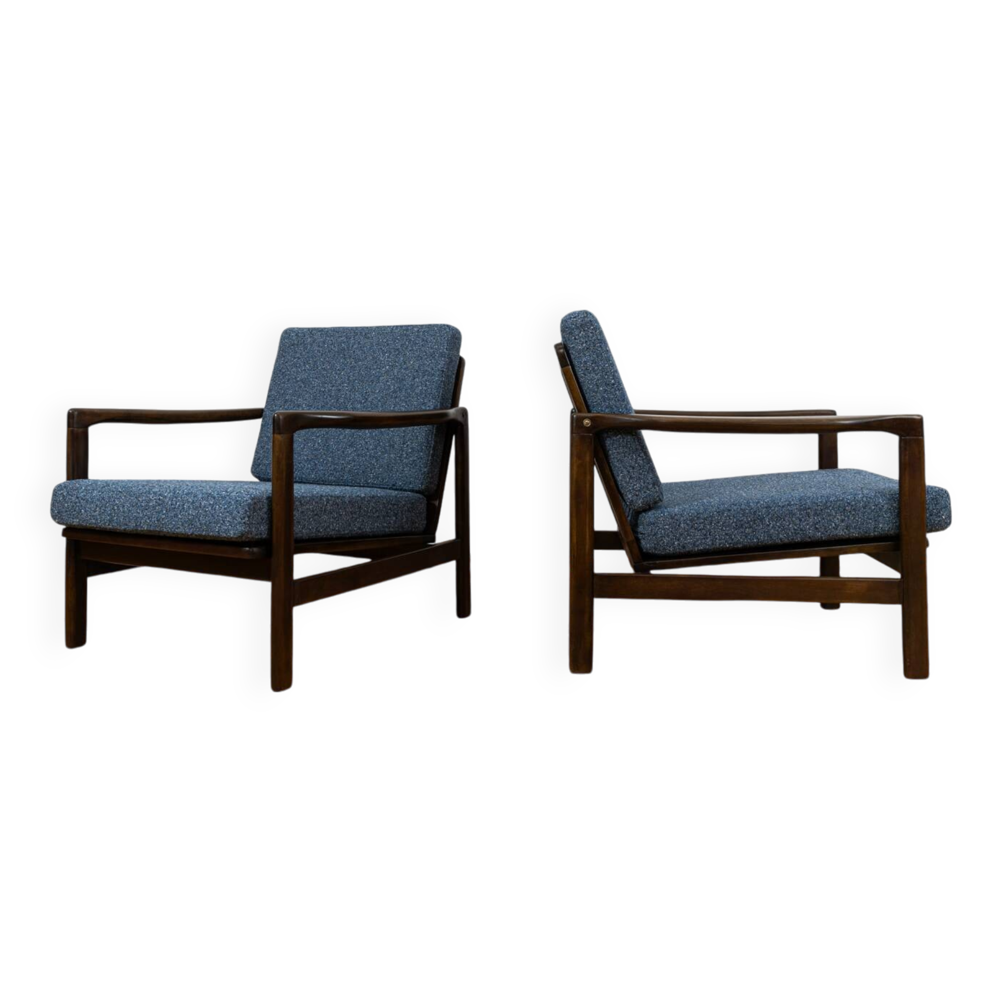 Pair of mid century armchairs "b7522 " by Zenon Bączyk,  Poland, 1960's