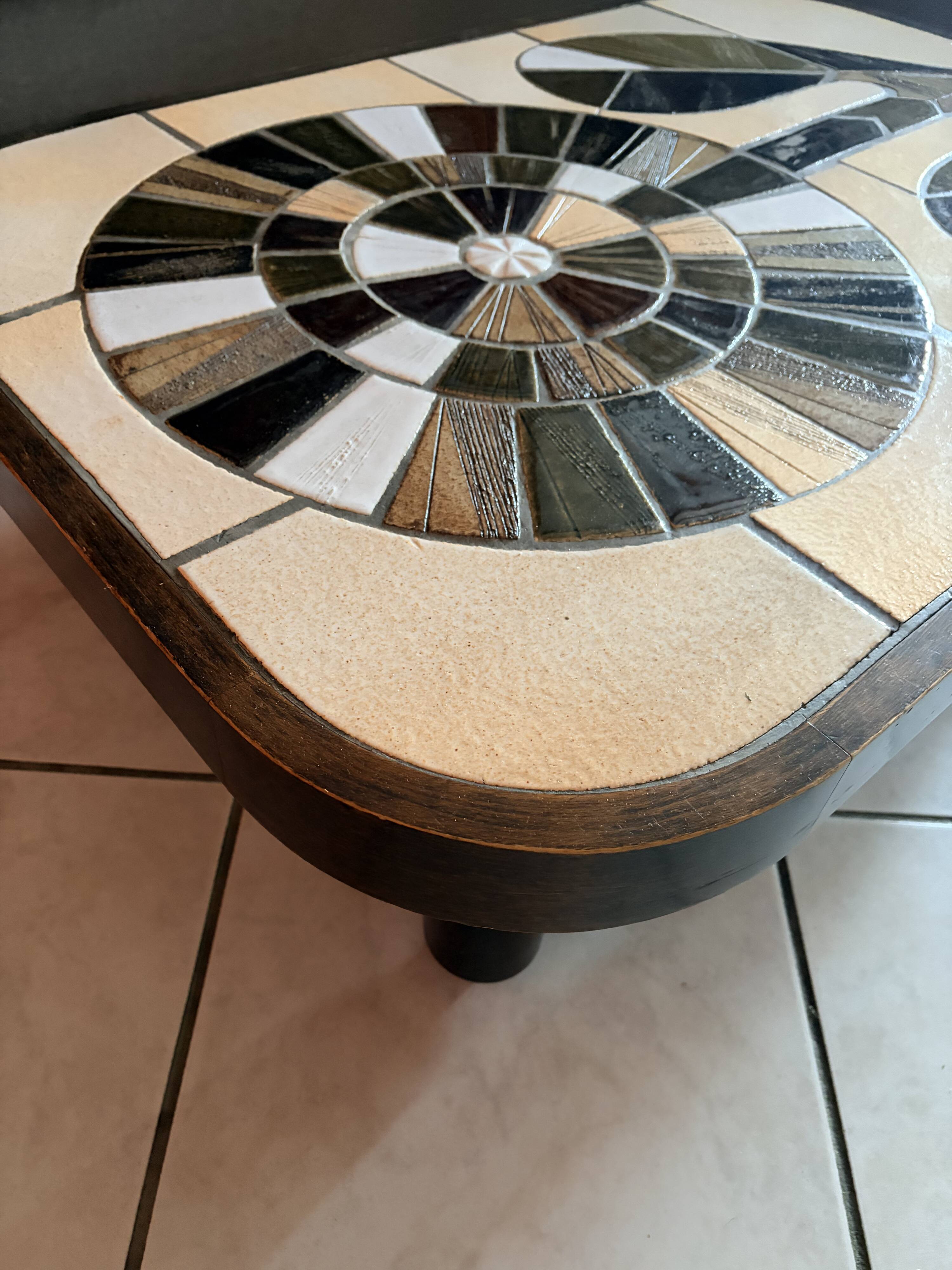 Table basse Modèle Shogun Fleur Valauris - Roger Capron