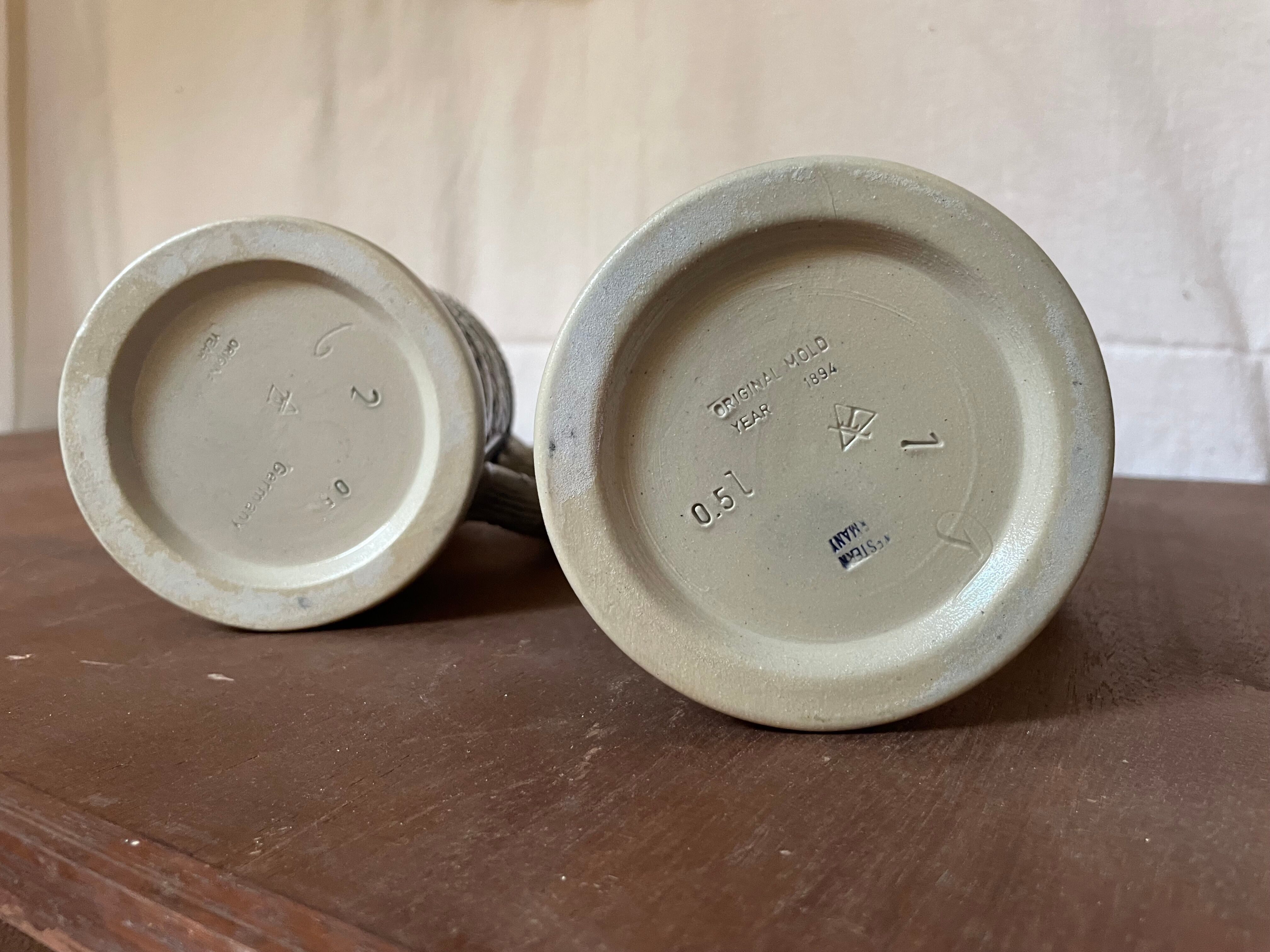 Western-germany sandstone beer mugs 1894