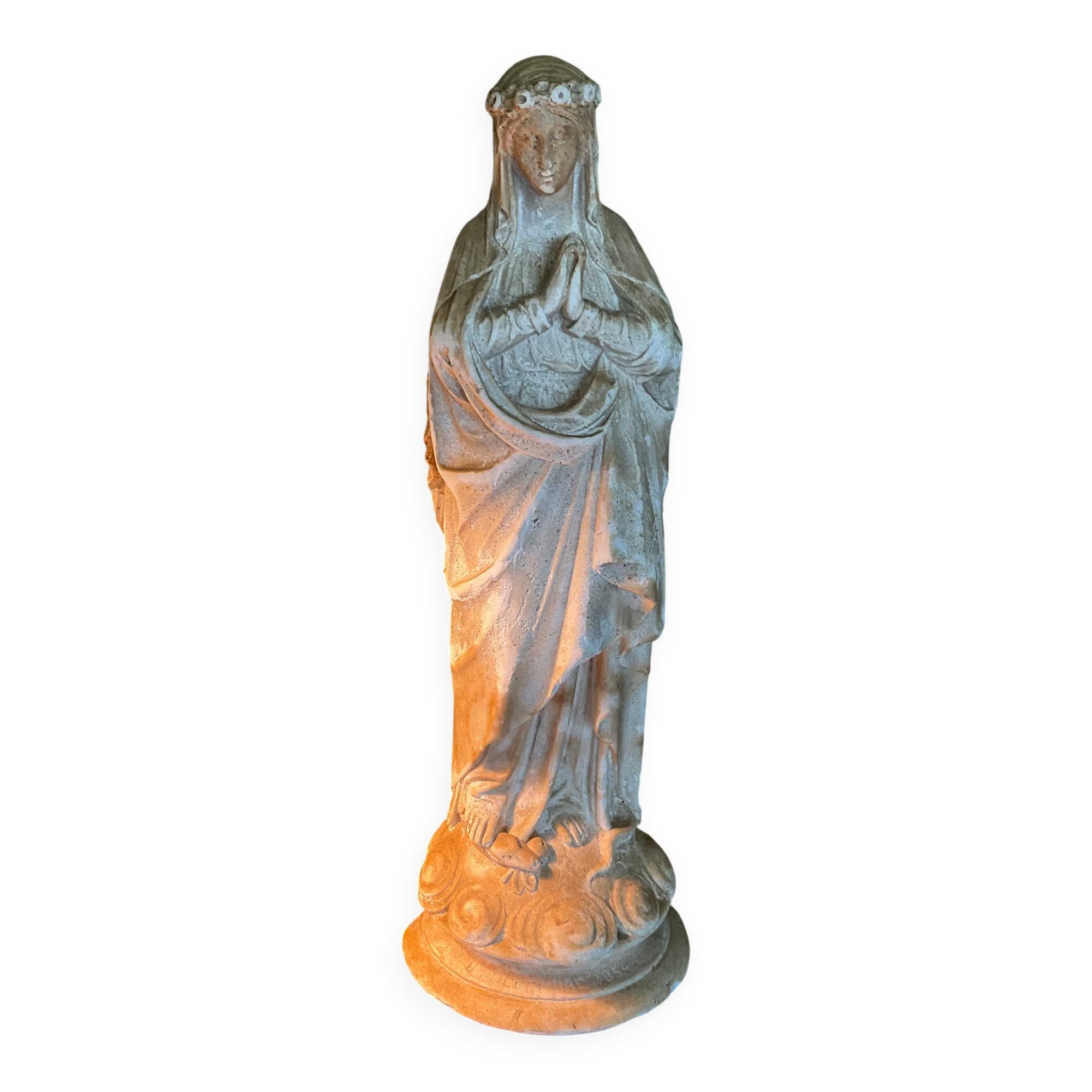 Plaster virgin statue dated 1854