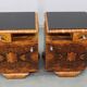 Pair of Art Deco walnut bedside tables from the 1930s.