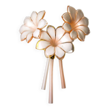 Wall lamp pink fleurs-de-lis, murano glass, Italy, 1970