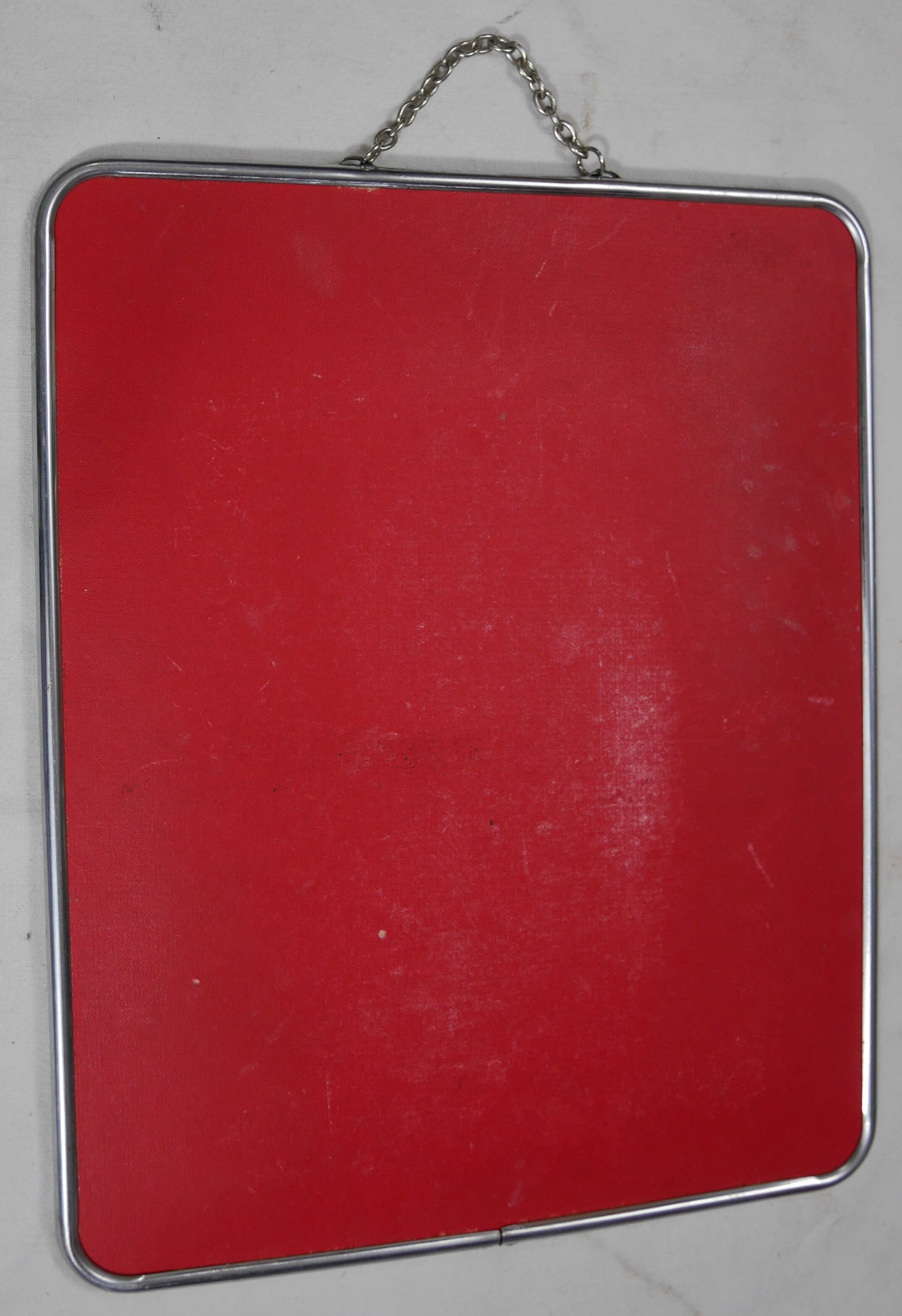 vintage barber mirror with 1960 chain 23x29cm