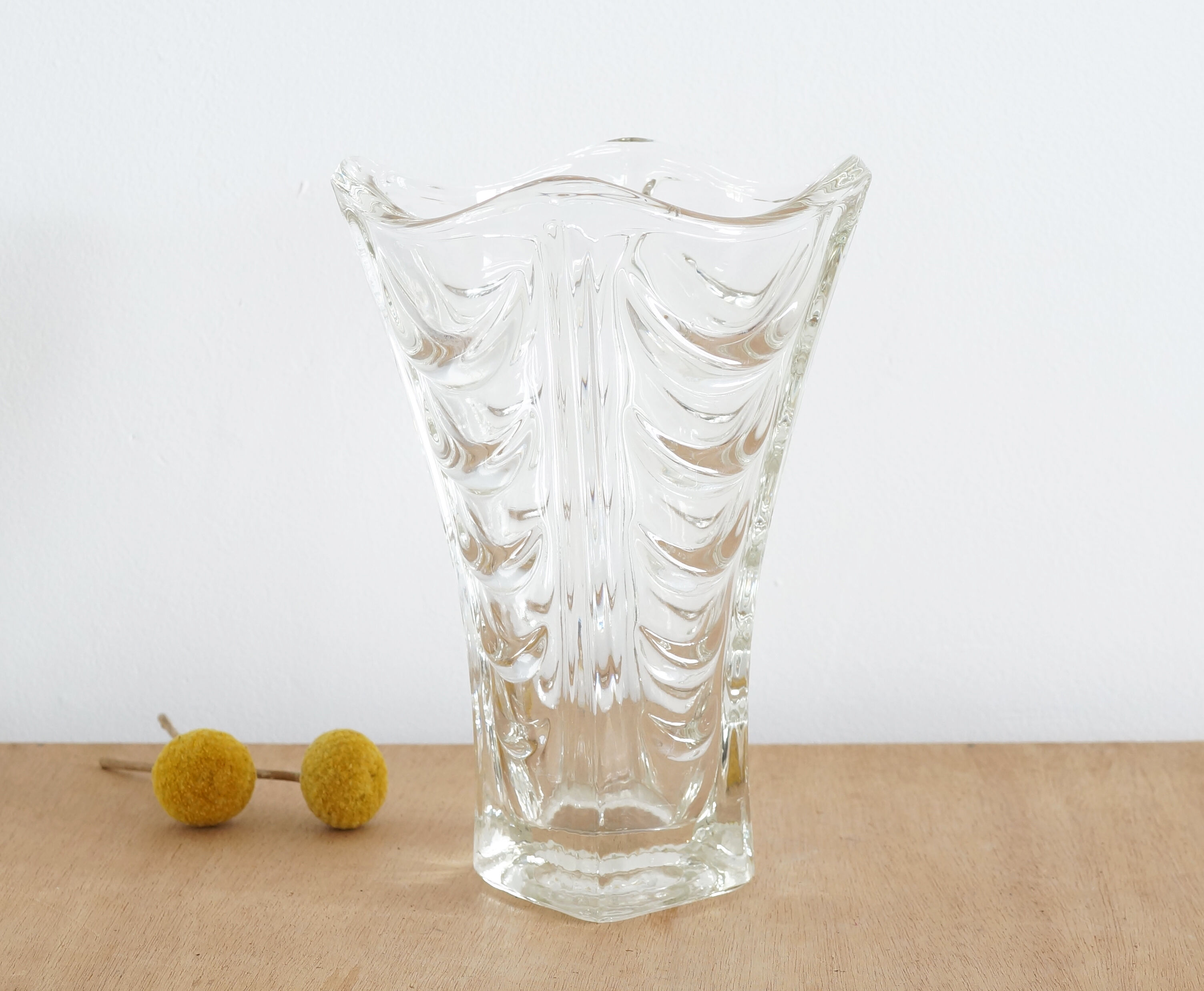 Vintage molded glass vase