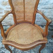 Caned armchairs in Louis XV style