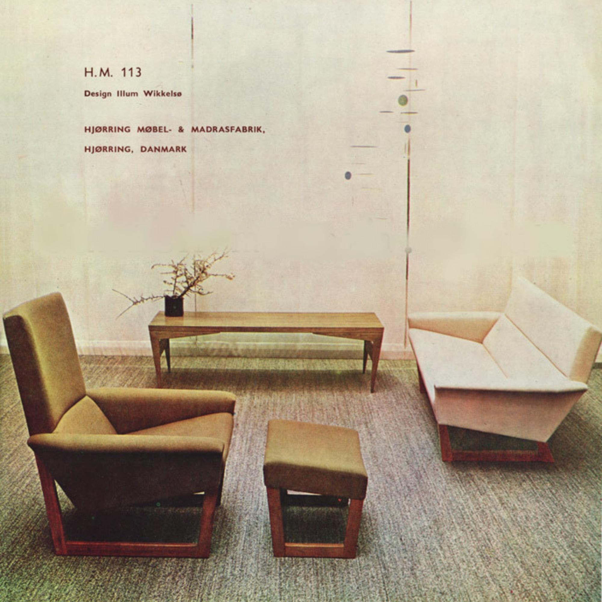 Canapé 3 modèle H.M.11, design danois par Illum Wikkelsø
