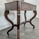 Restoration period flamed mahogany swan neck dressing table