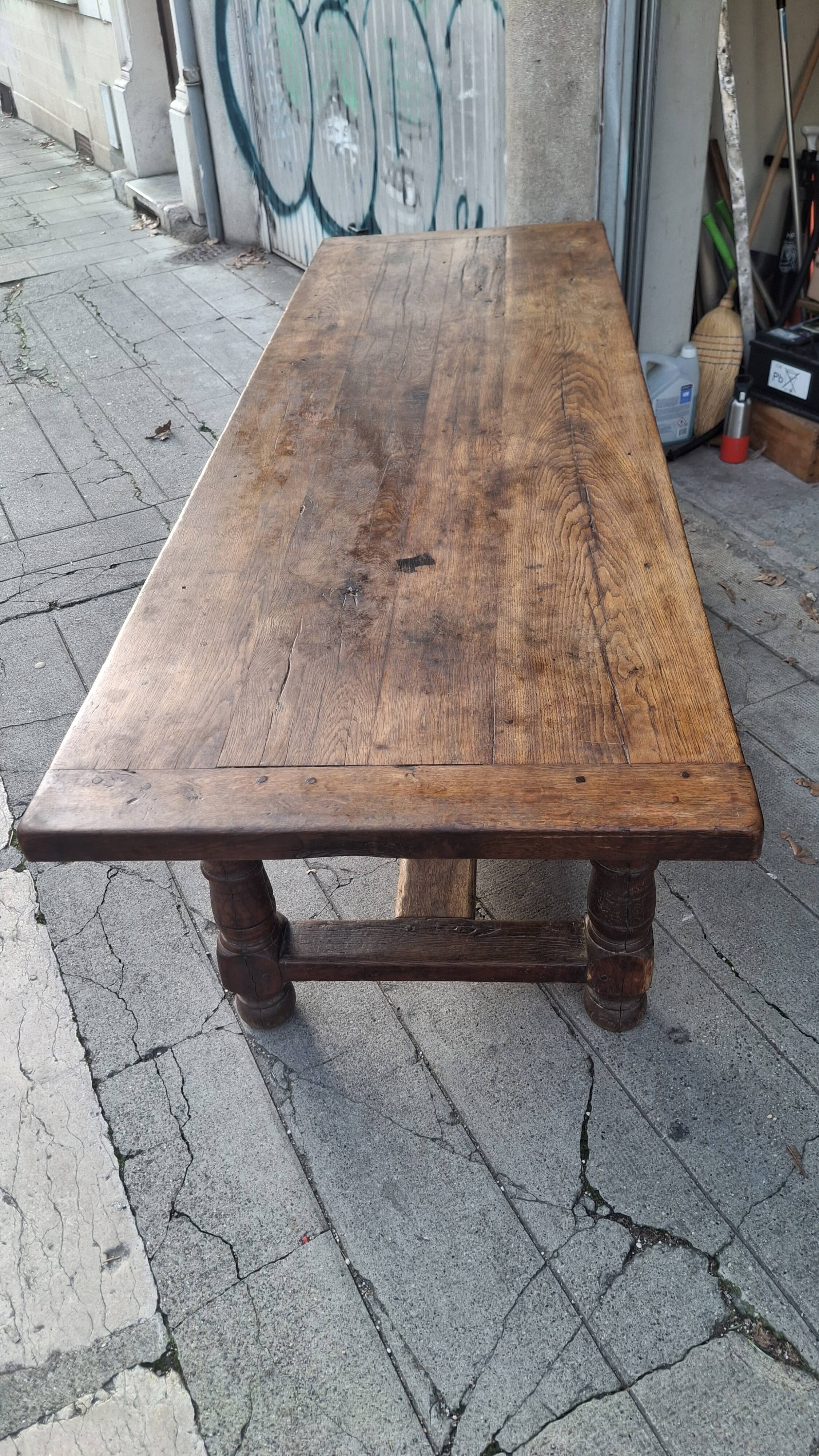Large oak farmhouse table