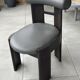Set of 2 TAHANAN chairs in solid wood and leather, handmade Philippine design.