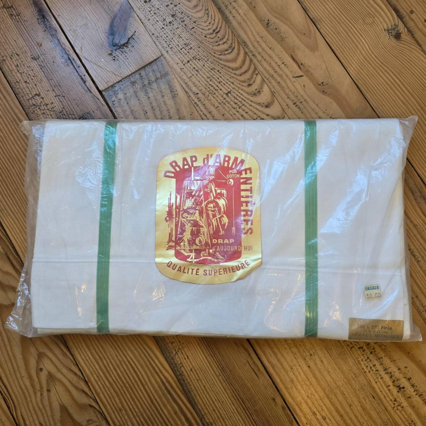 Old Armentières fabric – pure cotton – new in packaging – 160x270 cm