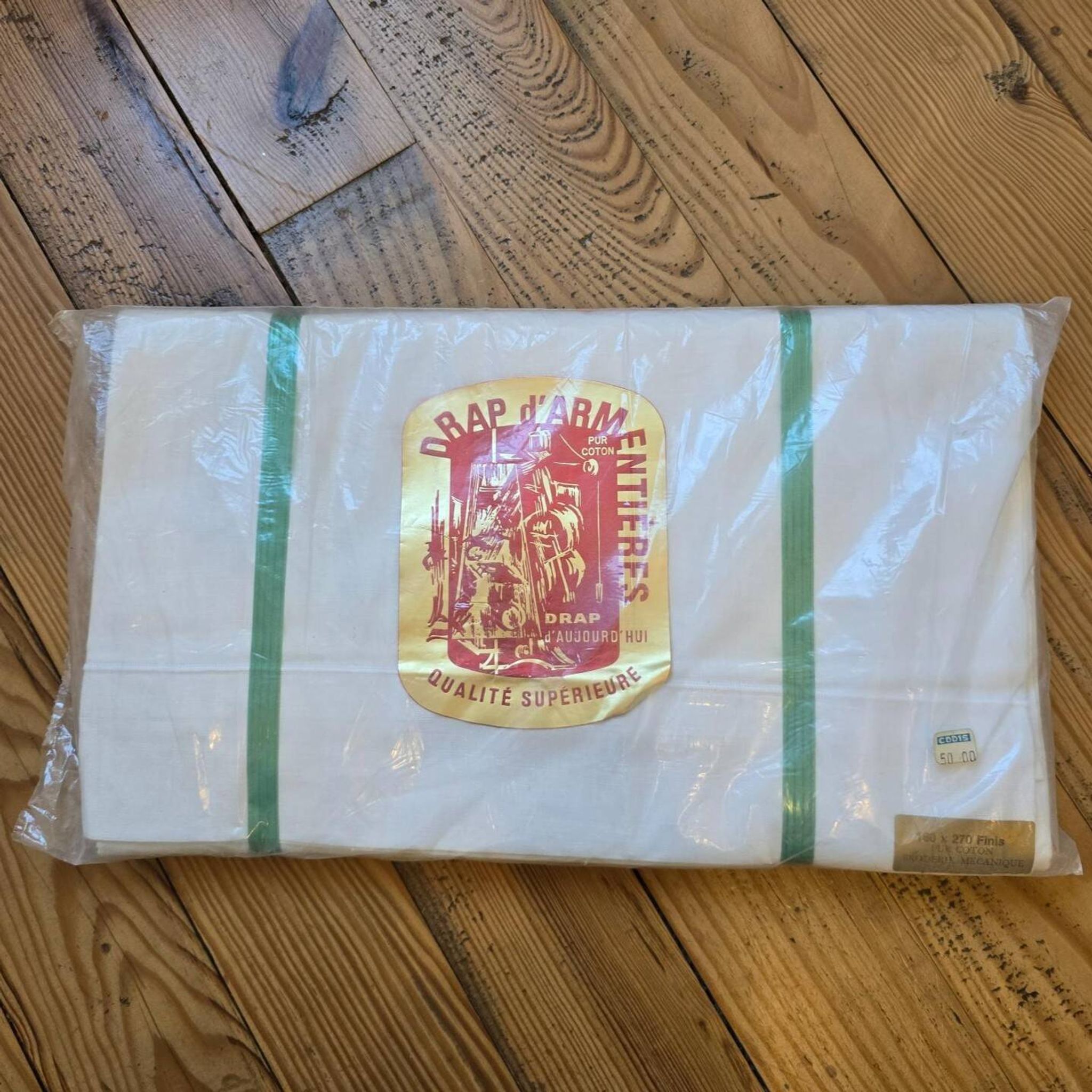 Old Armentières fabric – pure cotton – new in packaging – 160x270 cm
