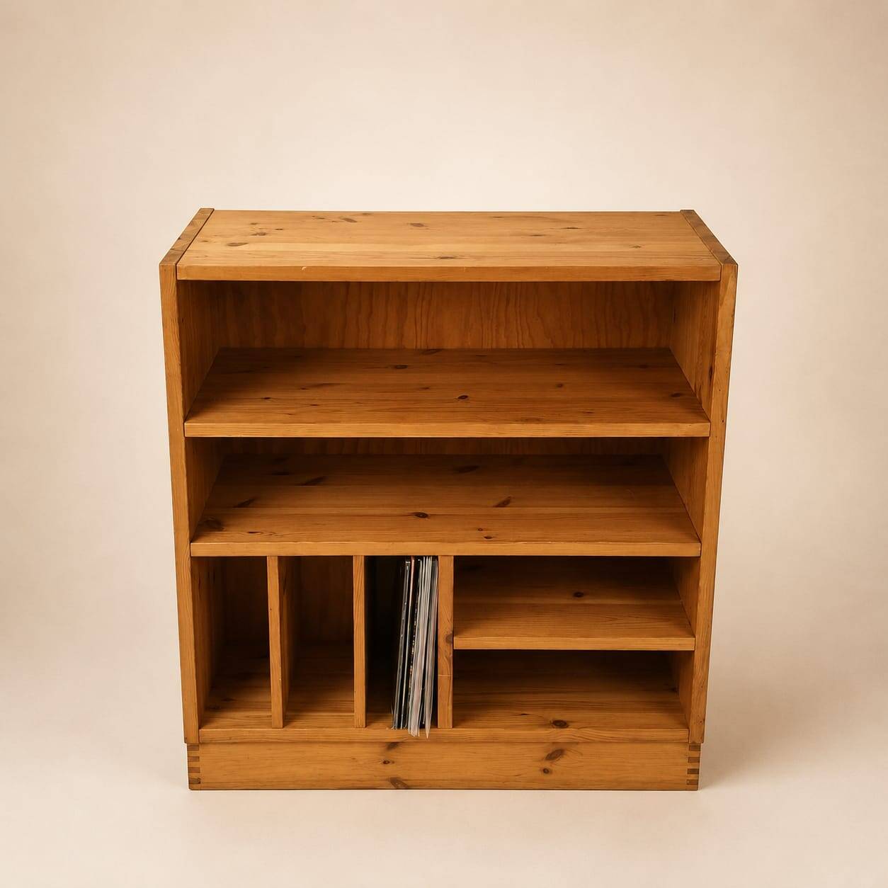 Maison Regain style pine audio cabinet, 1970s