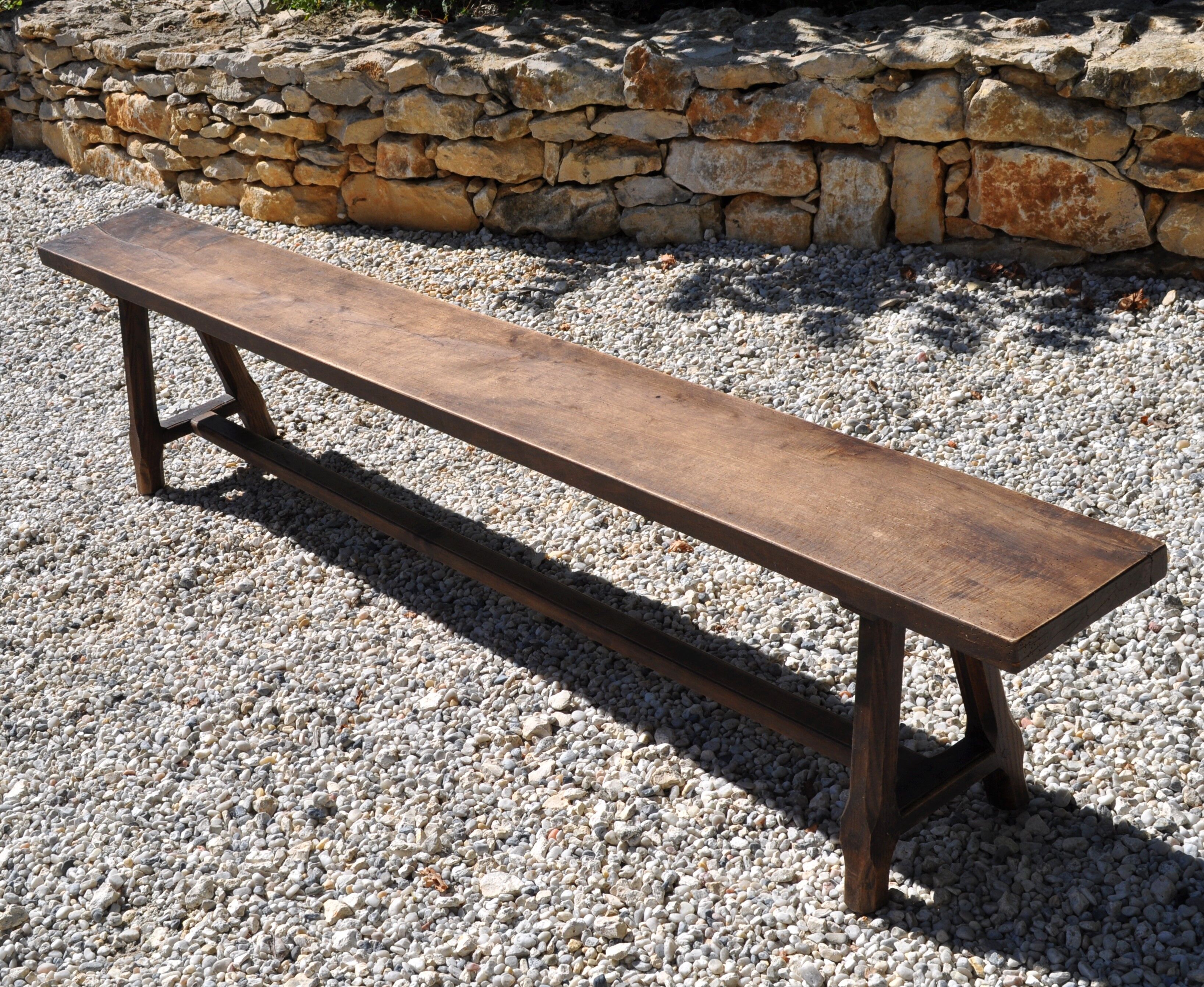 Rustic oak bench