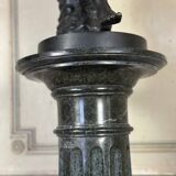 Serpentine Marble Fluted Column, Circa 1880