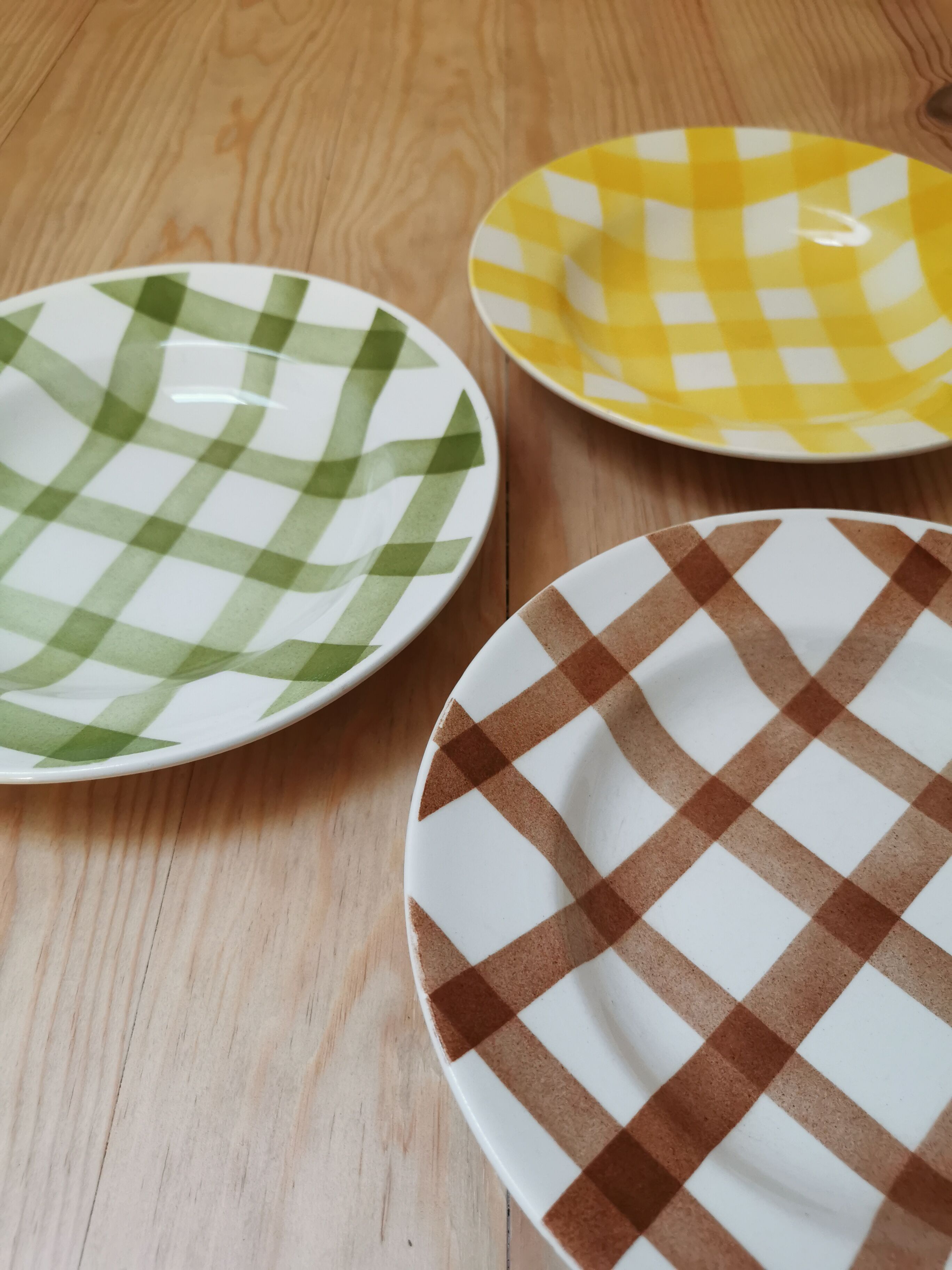 Mismatched vintage hollow plates