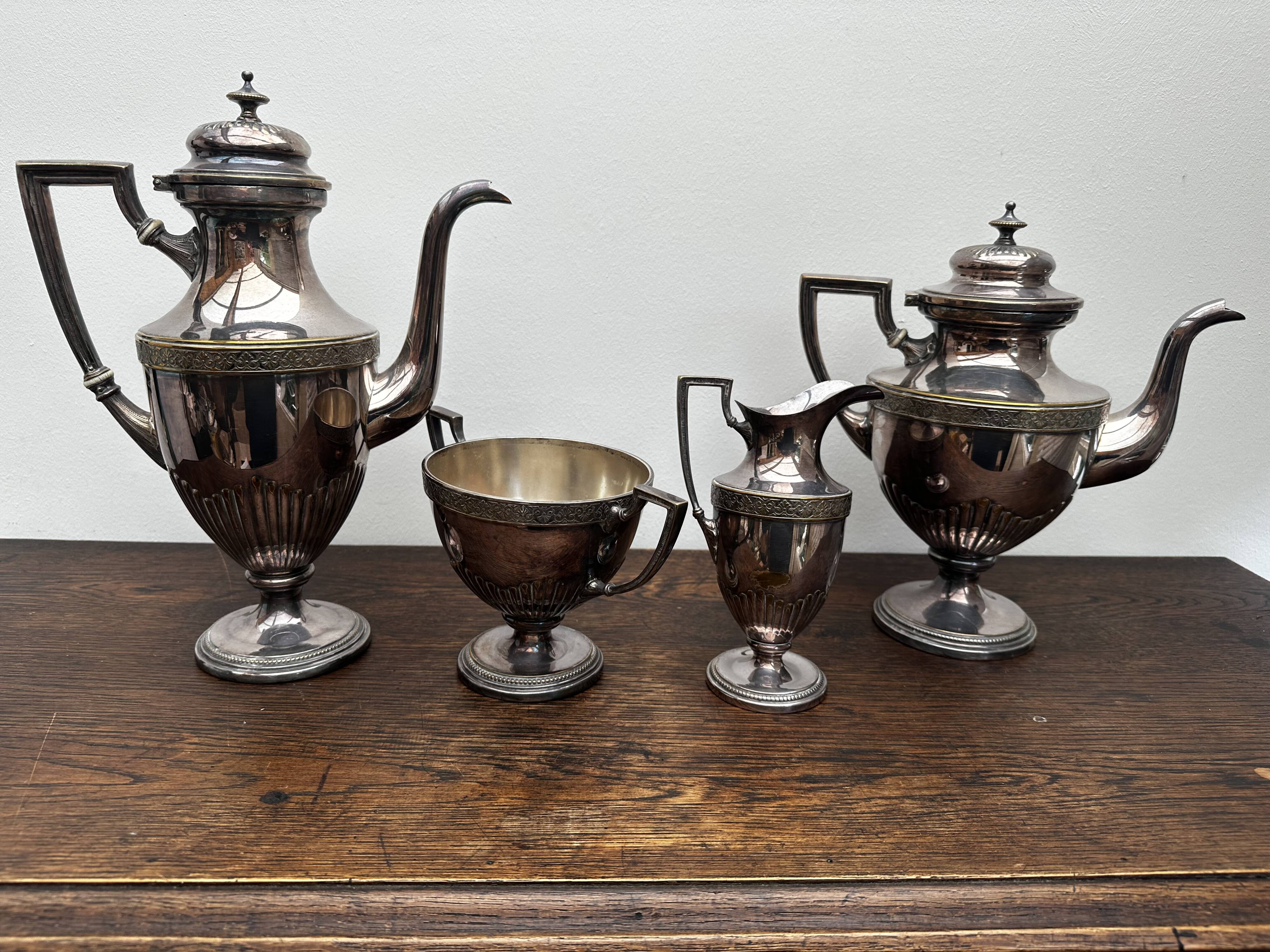Silver-plated tea and coffee service from the Art Nouveau period
