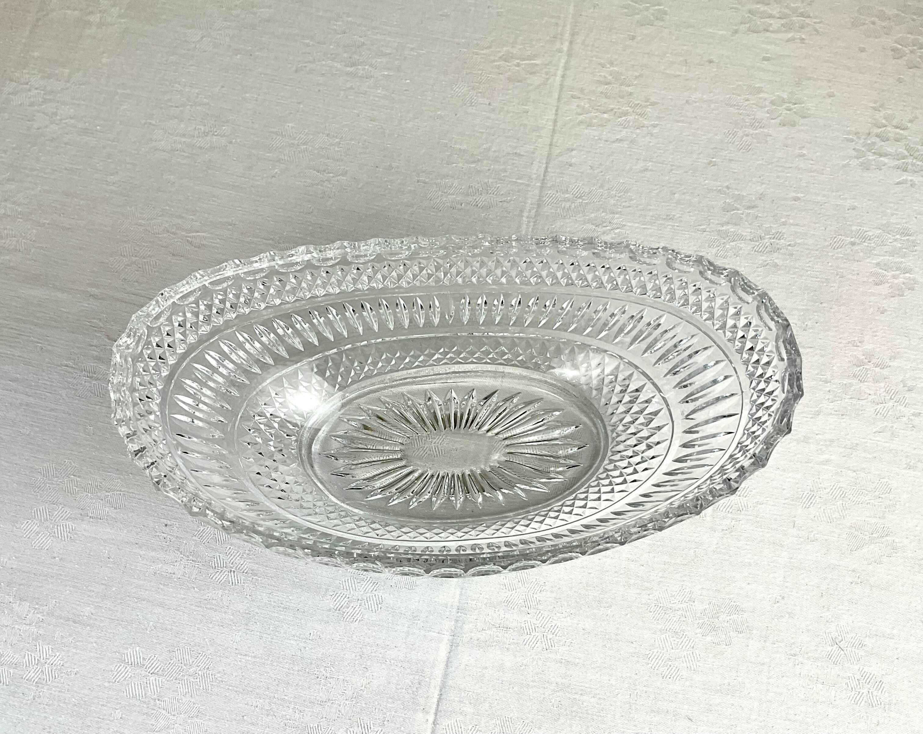 Coupe à fruits en verre vintage