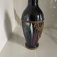 Vase en céramique à coulures d’émail, monture en laiton, vers 1920, Be