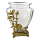 Vase en cristal sur monture en bronze doré signé E.Enot, art nouveau