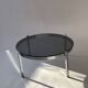 Table basse, chrome et verre fumé, 1970