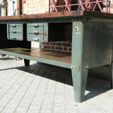 Workbench metal and mahogany 1960
