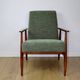 Armchair 'Lis', 1970s olive green design by Henryk Lis - 2 pieces available