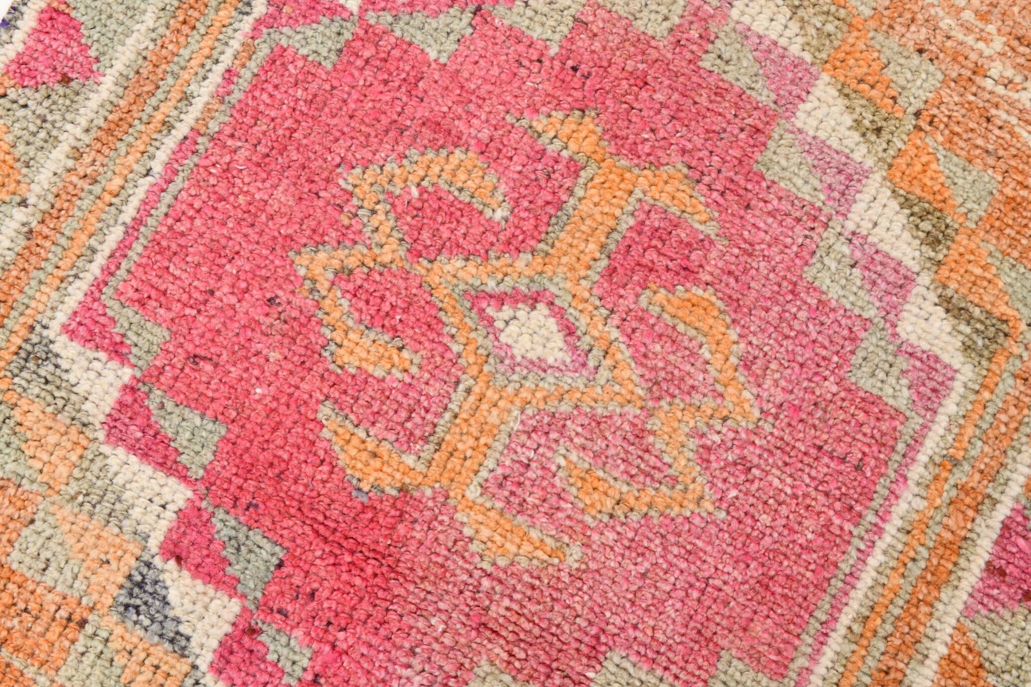 3x13 Soft Orange Wool Runner Rug, Traditional Nomadic Weave, 83x392Cm