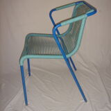 Armchair turquoise scoubidou exceptional!