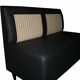 Bench Mustang in perforated black leather and beige vertical sides