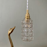 Vintage globe pendant in molded glass