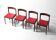 Set of 4 Dino Cavalli dining chairs in rosewood