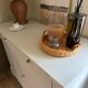 Buffet haut en bois peint - greige