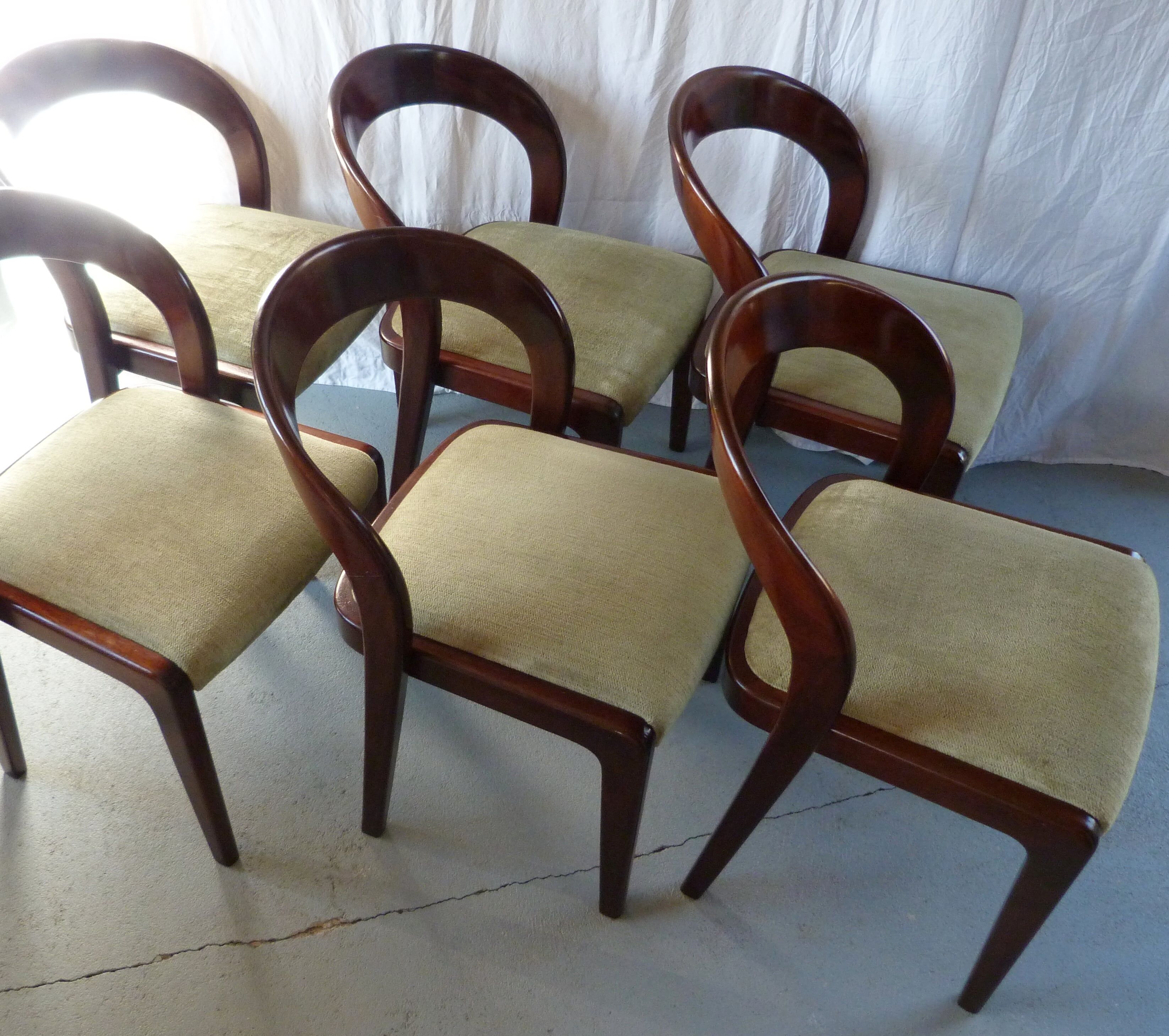 Suite of 6 chairs Gondola Baumann