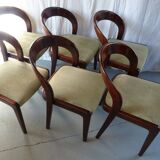 Suite of 6 chairs Gondola Baumann