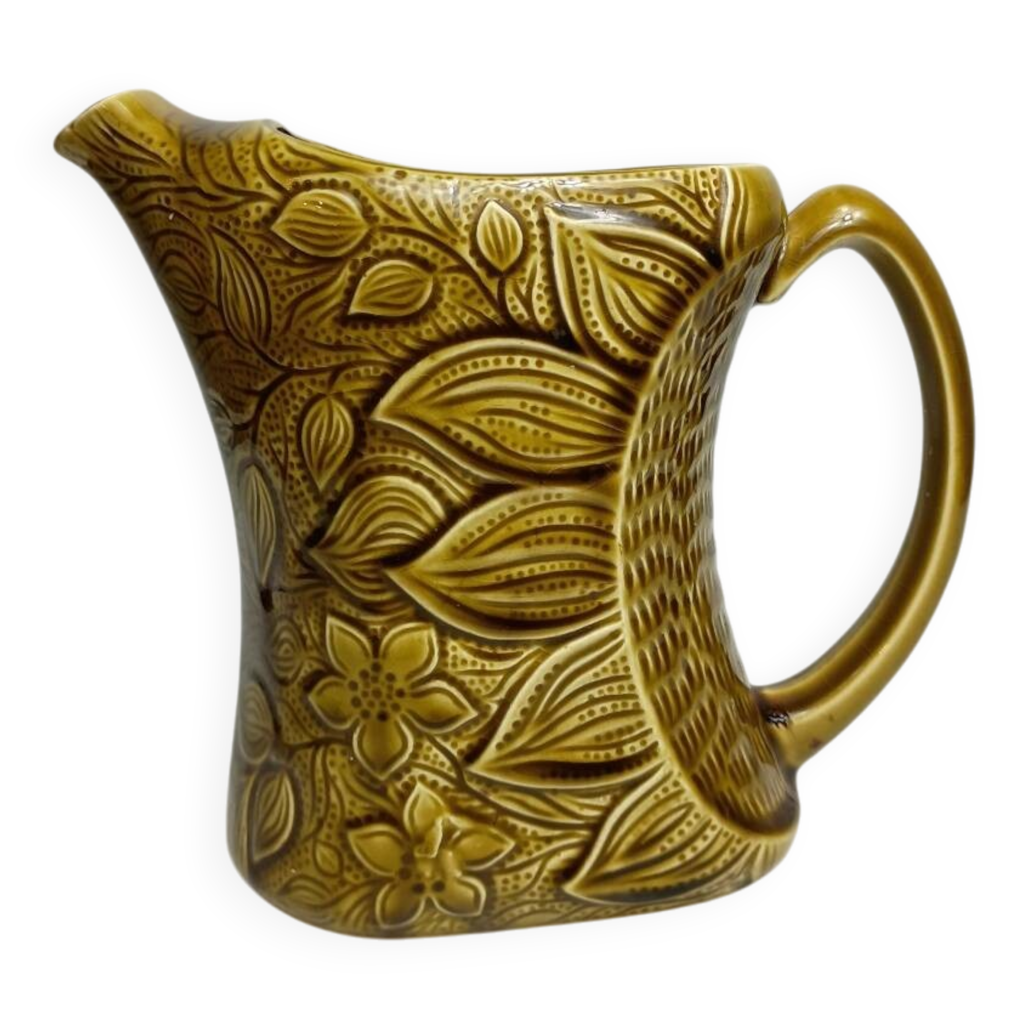 Pichet bistro barbotine Sarreguemines no. 6204