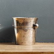 Seau à glace en métal argenté