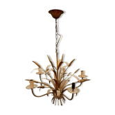 Lustre Métal doré épi de Blé Vintage