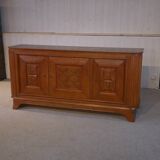 3-door sideboard in solid oak with curved legs, 1950s