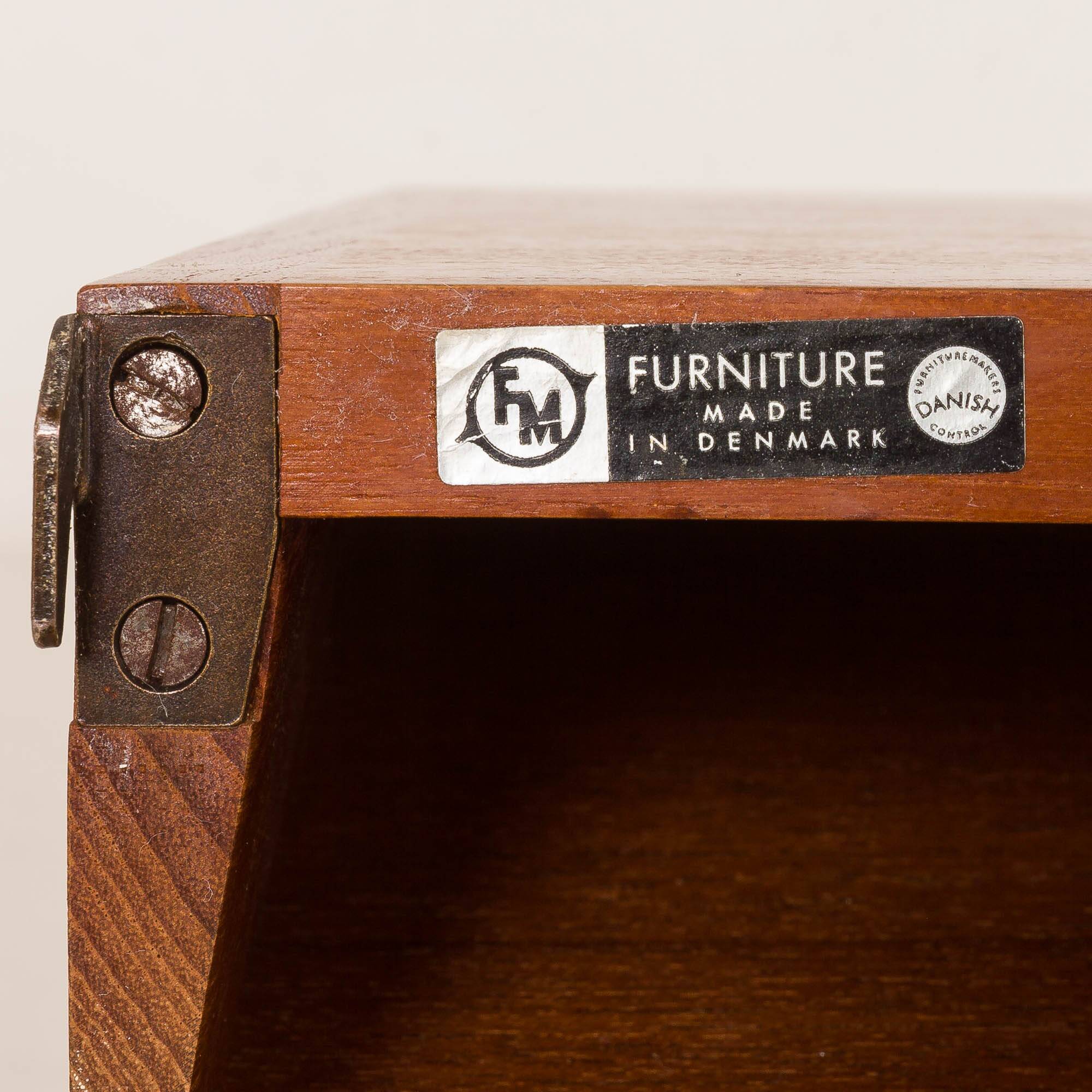 Kai Kristiansen teak wall unit with a desk, FM Mobler 1960s
