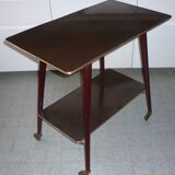Table à roulettes en formica 1960
