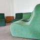 Modular green corner sofa 1970s