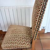 Six French Os De Mouton Style Dining Chairs in Carved Wood