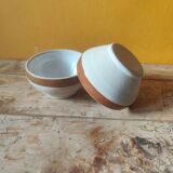 Set of 2 small stoneware bowls from Digoin, rustic serving bowls